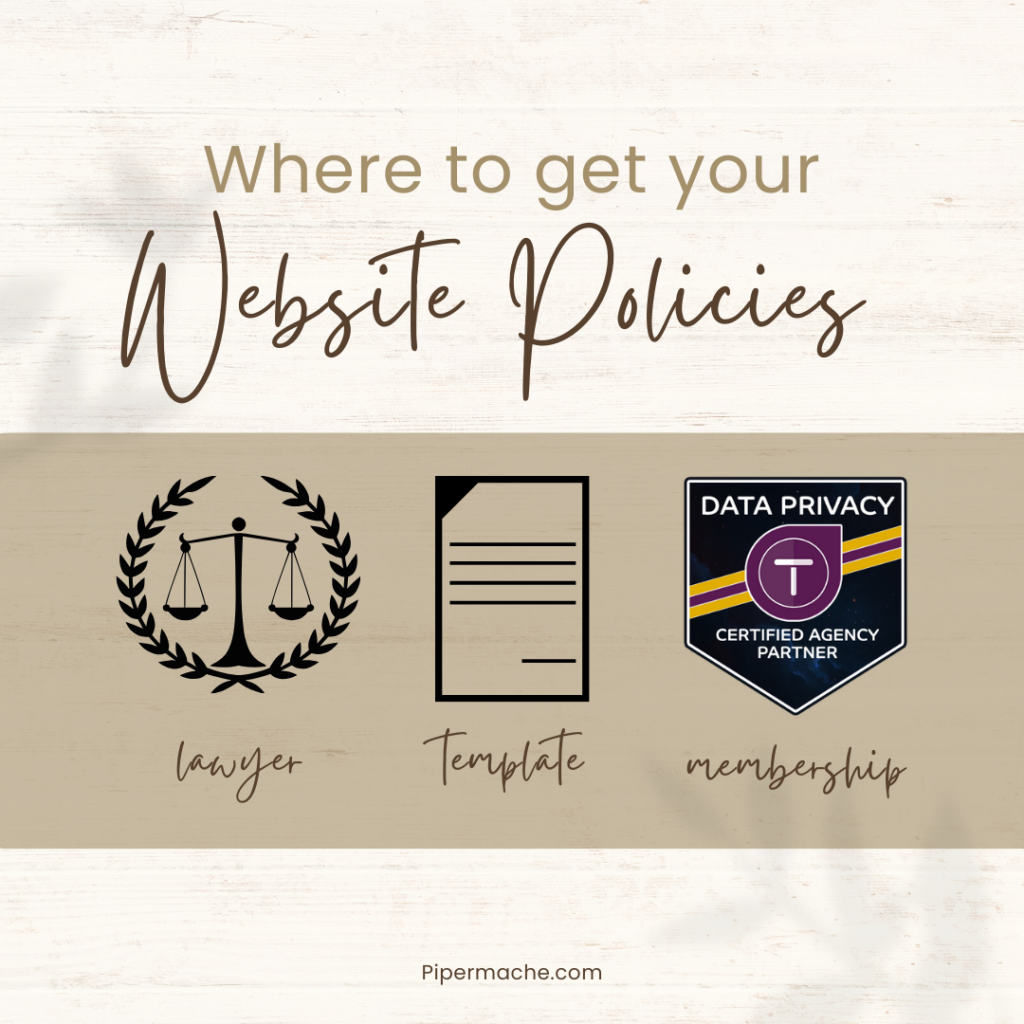 Discover why having policies on your website is vital and where to get them.