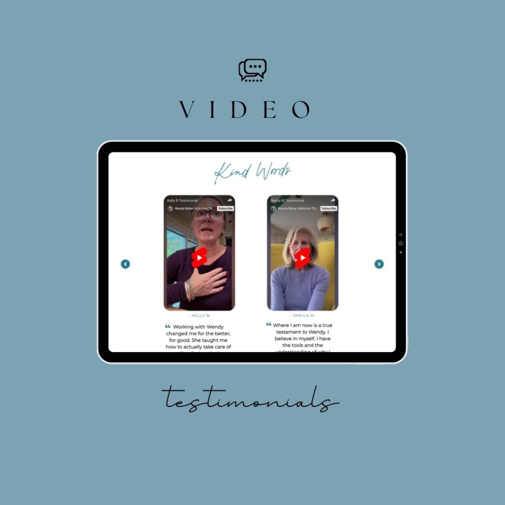 testimonial section redesign for showit website by pipermache