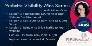 Website Visibility Wins Series: Fall 2025 workshop by Pipermache