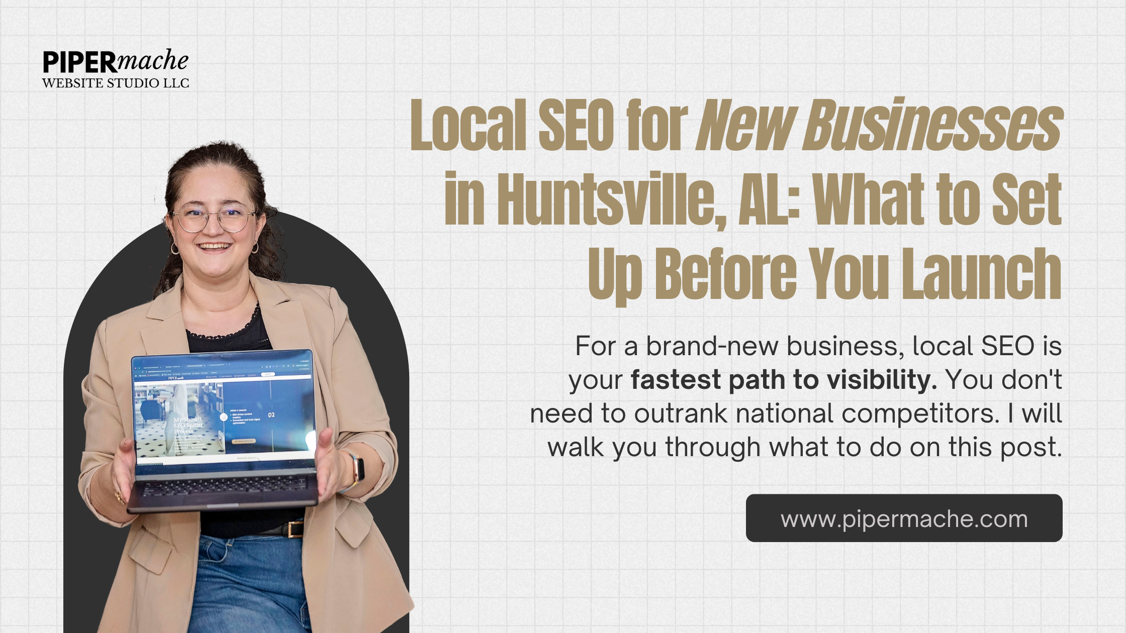 ocal SEO setup checklist for new businesses in Huntsville AL displayed on a computer screen