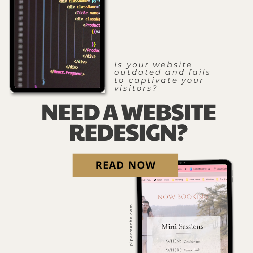 Website Redesign Services by PiperMache based in Madison AL