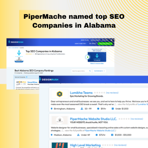 Pipermache website studio named among top 20 SEO companies in Alabama